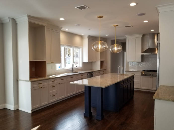 Brand new renovated kitchen with a modern style in Hillsdale, New Jersey.