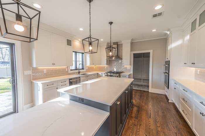 A beautiful remodeled kitchen in Bergen County, New Jersey.