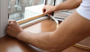 Installing weather stripping can help lower utility bills