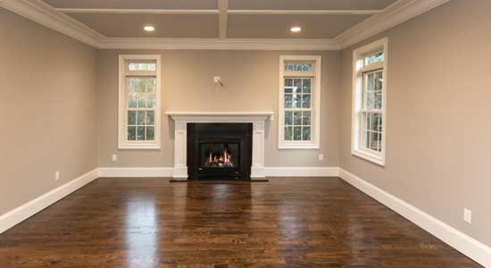 expertly installed hardwood flooring enhances your room