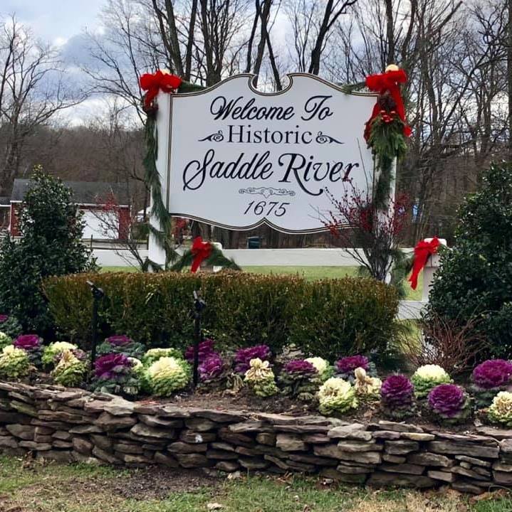 Welcome to History Saddle River, New Jersey sign.
