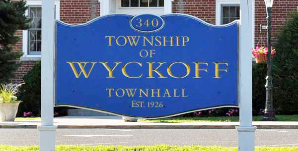 Township of Wyckoff, New Jersey sign.
